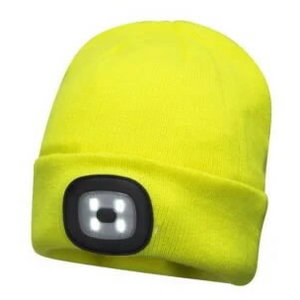Hat B029,  chargable LED light, yellow STD