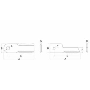 Knife 84068444 175 X 50 X 4.5 MM - Ų 20.1 MM SPQ