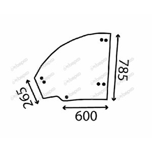 Door glass upper NH 76092688, BEPCO