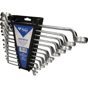 Kilpinių raktų komlektas, 12 vnt., Brilliant Tools