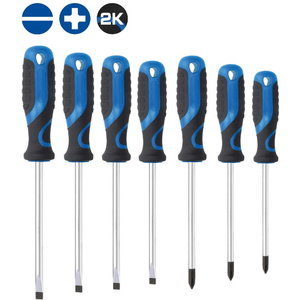 Screwdriver set, 7-pcs, Slotted, PH, Brilliant Tools