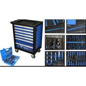 Tool cabinet with 7 drawers and 473 premium tools, Brilliant Tools