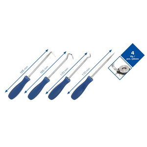 Kabliukų komplektas, 4 dalių, Brilliant Tools