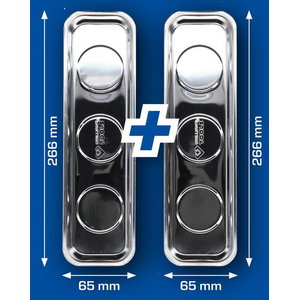 Magnetic tray, stainless steel, 2pc, 266x65mm, Brilliant Tools