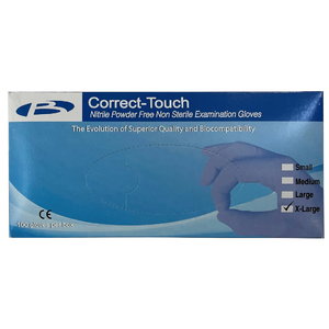 Gloves, nitrile, powderfree, disposable, Blue XL