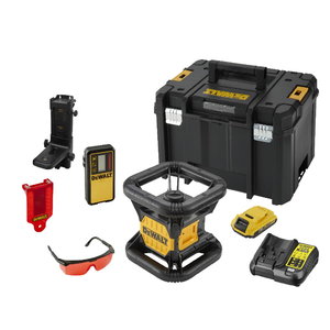 Rotējošais lāzers DCE074D1R, sarkana līnija, 457m, 18V / 2Ah, DeWalt