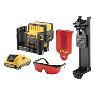 Lazerinis  nivelyras DCE085D1R, 5 ta&scaron;kų, 10.8V, 2Ah 