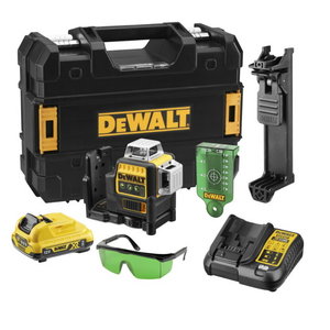Ristjoonlaser DCE089D1G, 3 rohelise kiirega, 360°, 2Ah, DeWalt