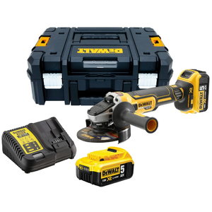 Aku. leņķa slīpmašīna DCG405P2, 125mm, brushless, 18V/5,0Ah, DeWalt