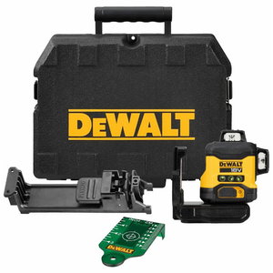 Cross line laser DCLE34031N, 3 green lines, 360°, 18V XR, DeWalt