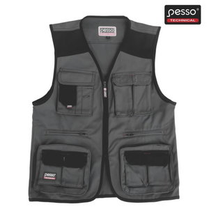 Vest with pockets Dicp, black/grey, Pesso