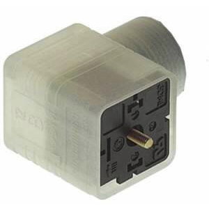 Anslutningskontakt DIN43650B MED LED 230VAC