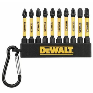 Sukimo antgalių rinkinys 1/4´´ Flextorq 10 vnt. PZ, DeWalt