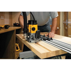 Router attachment for guide rail system