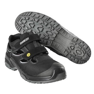 Safety sandals F0100-910, S1P SRC ESD, black/grey 10-42