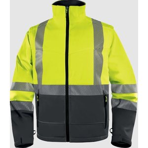 Product image of: Softshell jakk/vest Fast 2in1, kõrgnähtav CL2/CL1, kollane XL, Delta Plus