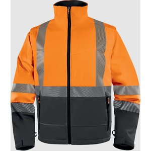 Product image of: Softshell jakk/vest Fast 2in1, kõrgnähtav CL2/CL1, oranz XL, Delta Plus