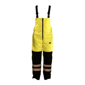 Hi vis. winter bib&brace trousers FB-8918-A, wellow/navy S