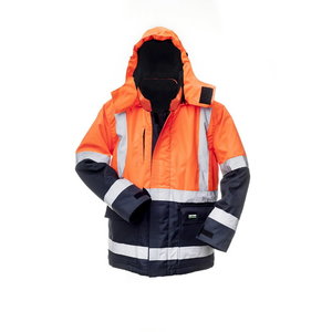 Winterjacket  hood 8945 navy/ orange S