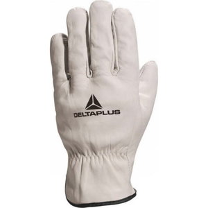 Gloves, grey cowhide leather 11, Delta Plus