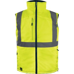 Bodywarmer reversible FFidji3, Hi-Vis Yellow/dark navy L