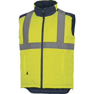 WARM HIGH VISIBILITY REVERSIBLE POLYESTER OXFORD PU COATING, Delta Plus