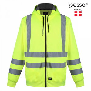 Hi-vis jaka ar kapuci FLO3, CL2, dzeltena, PESSO
