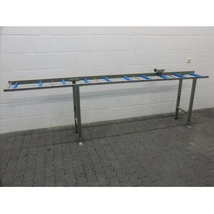 Roller conveyor RLK 6m left, scale and flip-stop 