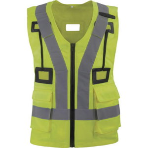 High vis vest  HARVESGI CL1, yellow, DELTAPLUS