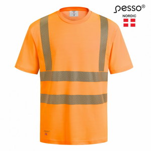 T-paita HVMCOT puuvilla huomioväri CL2, oranssi, Pesso