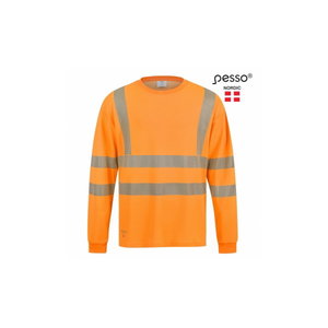 Hi-vis T-shirt Hvm cotton long sleeves, orange, Pesso