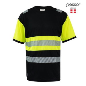 Hi-Vis T-krekls Hvmj, dzeltens/melns, PESSO