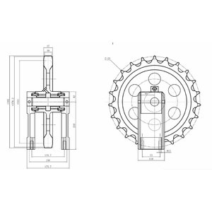 Wheel track idler assembly ProTrack 802-804 (233/26600) 