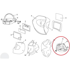 PARP Wlding galvos rai&scaron;čio mechanizmas skydeliui WH40 