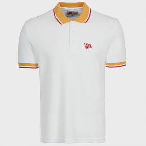 Polosärk JCB Retro valge, suurus XXL