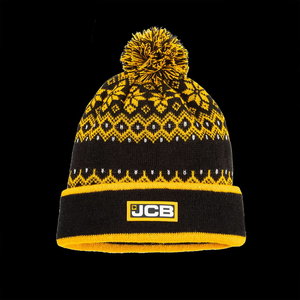 Žieminė kepurė, juoda/geltona, JCB 