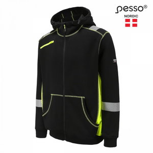 Hi. vis  hoodie, Jersey_HV, black/yellow 2XL, Pesso