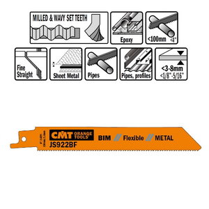 20 SABRE SAW BLADES FOR METALS (BIM) 150x1,8x14TPI, CMT