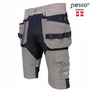 Työshortsit Titan Flexpro riipputaskuilla, stretch, beige C4 C46, Pesso