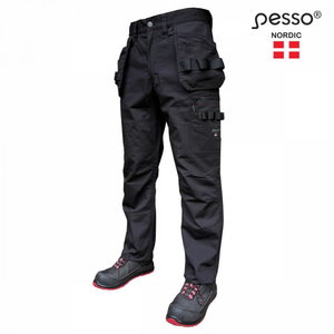 Trousers with holsterpockets Ripstop Pro, black C54, Pesso