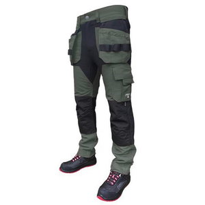 Työhousut riipputaskuilla Titan Flexpro stretch, vihreä, Pesso