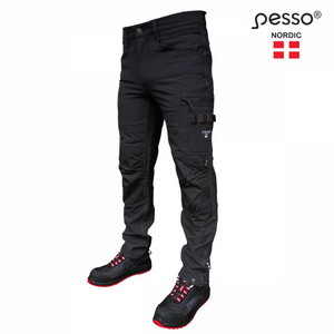 Työhousut Mercury, stretch, musta C52, Pesso