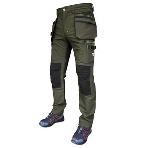 Työhousut riipputaskuilla Jupiter Slim fir, vihrea C48