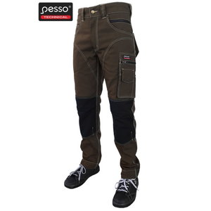 Trousers  darkgrey, dark brown/black C46, Pesso