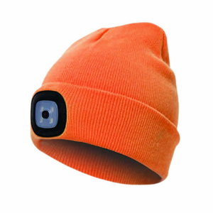 Müts Kledj, pealamp LED laetav, kõrgnähtav oranz STD, Pesso