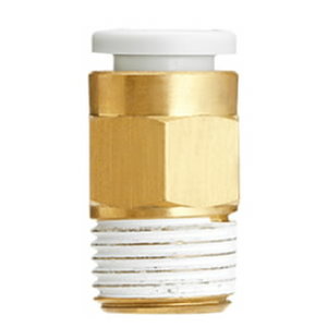 Brass fitting, R, RC 1/2 male thread, D10 tube