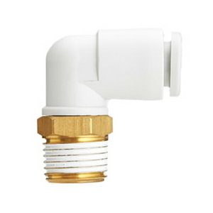 Brass fitting, R, RC 3/8 male thread, D8 tube