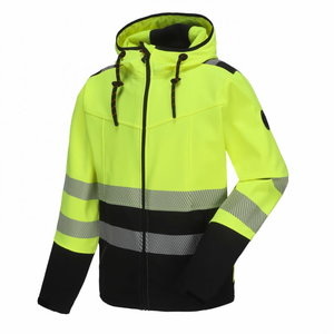 Softshell jakk Leo kõrgnähtav CL2, kollane/must, Pesso