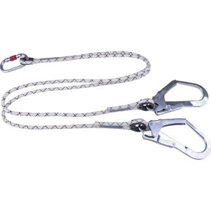 DOUBLE BRAIDED ROPE LANYARD Ø 10,5 MM, LENGTH 1,5 M, 3 LOOPS, DELTAPLUS