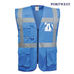 Vest LP476Z, blue with reflectors 3XL